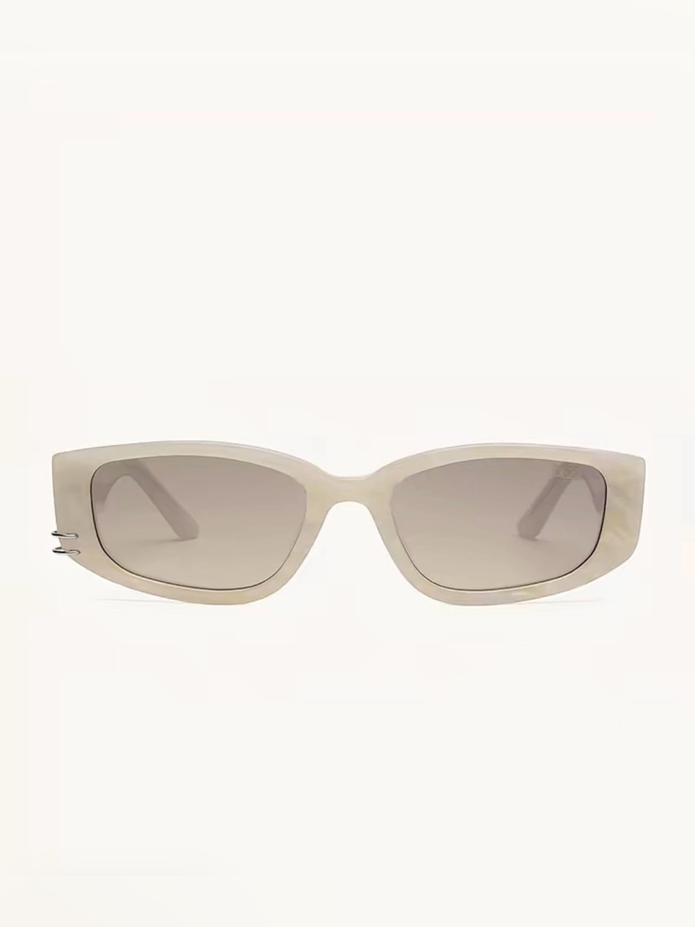 DEZI CUFFED Square Frame Sunglasses with Asymmetrical Piercings